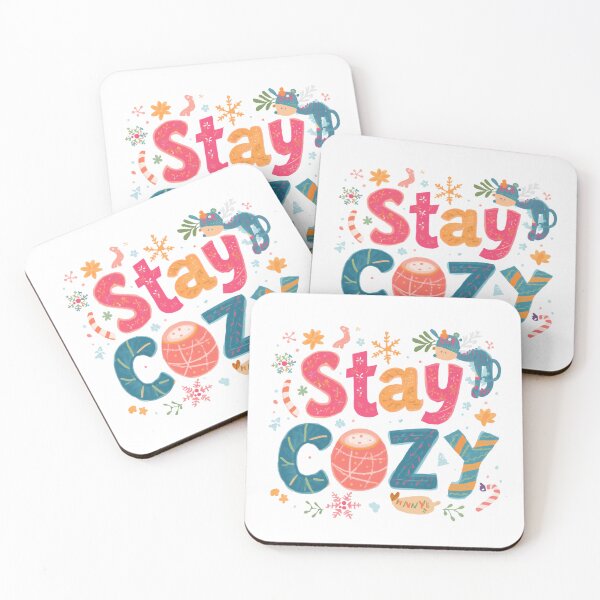 Item preview, Stay Cozy | Christmas Holiday Typography Illustration designed and sold by catcurio.