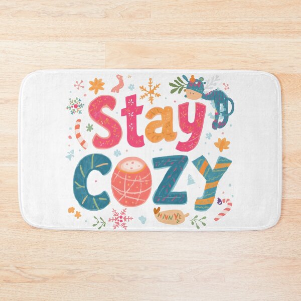 Item preview, Stay Cozy | Christmas Holiday Typography Illustration designed and sold by catcurio.