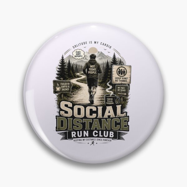 Item preview, Social Distance Run Club Introvert Runner designed and sold by pradeepvisuals.