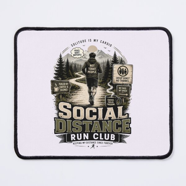 Item preview, Social Distance Run Club Introvert Runner designed and sold by pradeepvisuals.