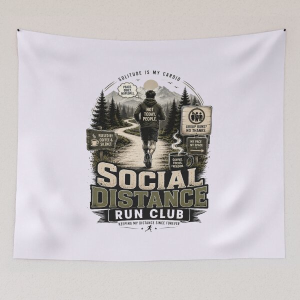 Item preview, Social Distance Run Club Introvert Runner designed and sold by pradeepvisuals.
