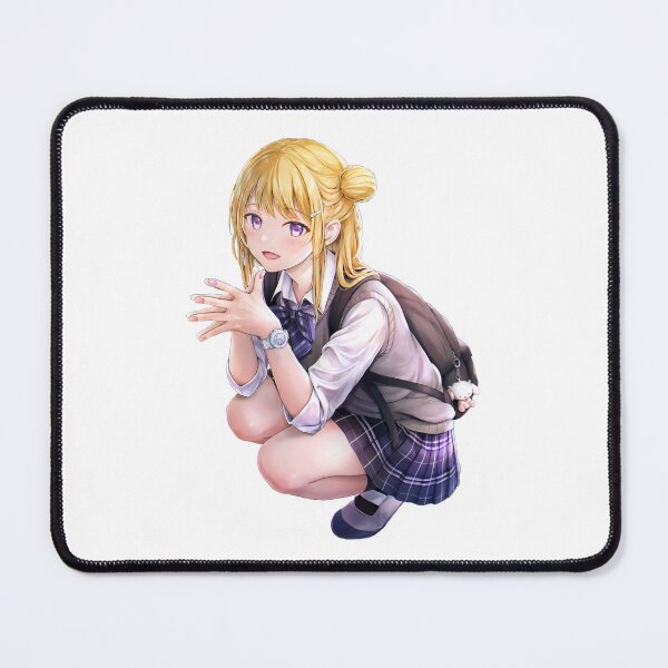 Item preview, Anime schoolgirl crouching gently, wearing uniform with soft expressive features designed and sold by Nico-Will.
