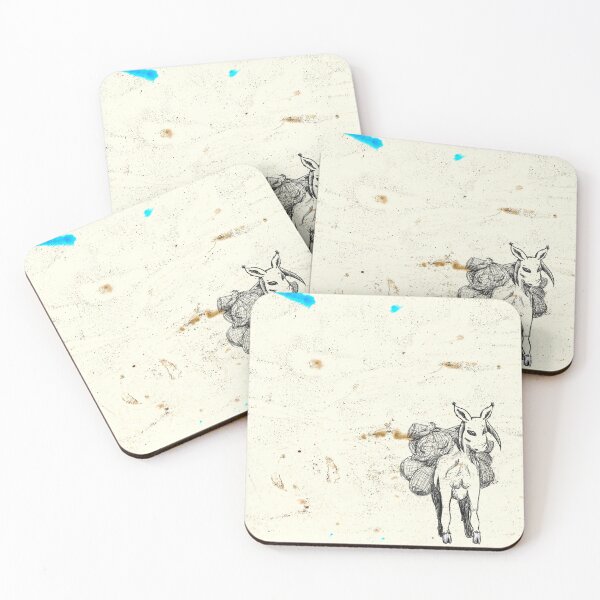Item preview, Fantasy Creature Carrying Load Sketch Hand Drawn Coffee Grind Paper designed and sold by BOKEbyTC.