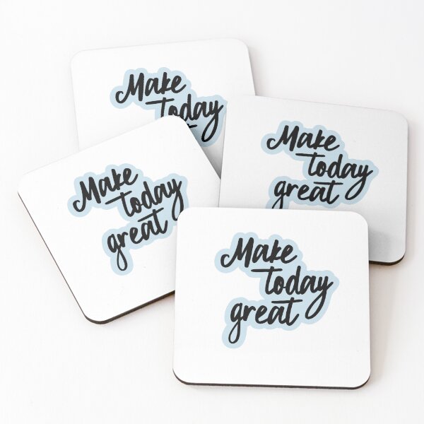 Item preview, Cute blue "make today great" print designed and sold by CaroPrintsCo..
