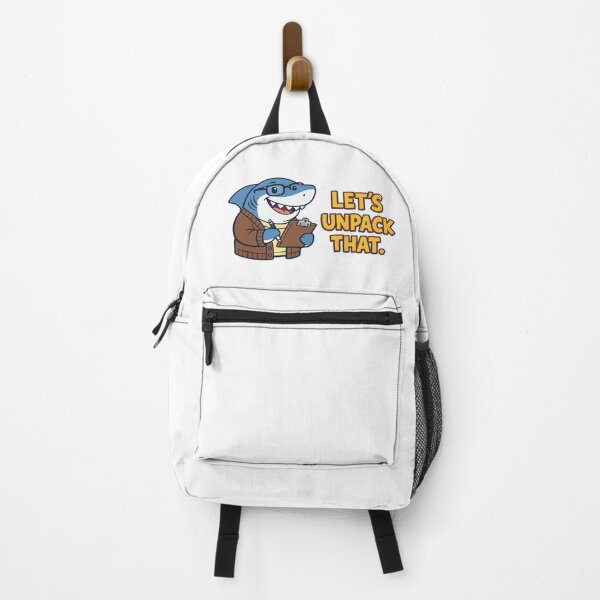 Item preview, Let's Unpack That Funny Therapist Shark Sticker | Cute Cartoon Shark with Clipboard designed and sold by Doodlynx.