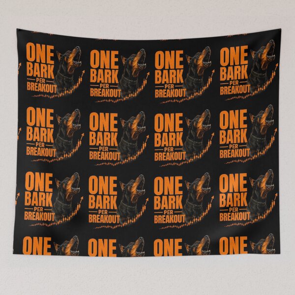 Item preview, One Bark Per Breakout Doberman Trading Dog Funny Forex Trader T-Shirt designed and sold by PipForgeStudio .