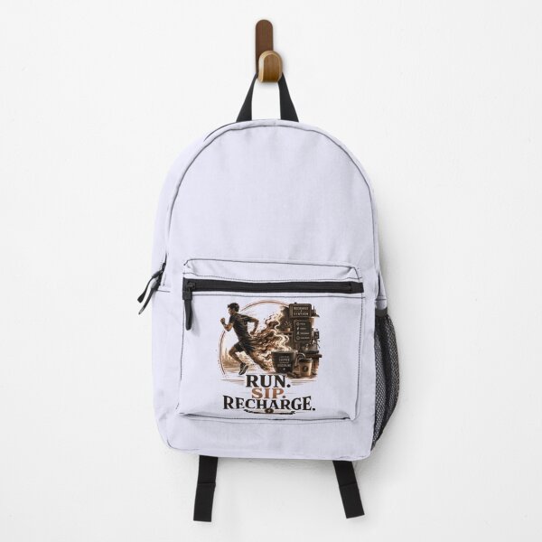 Item preview, Run Sip Recharge Coffee Lifestyle Art designed and sold by pradeepvisuals.