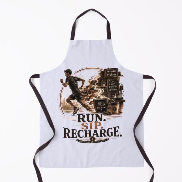 Item preview, Run Sip Recharge Coffee Lifestyle Art designed and sold by pradeepvisuals.