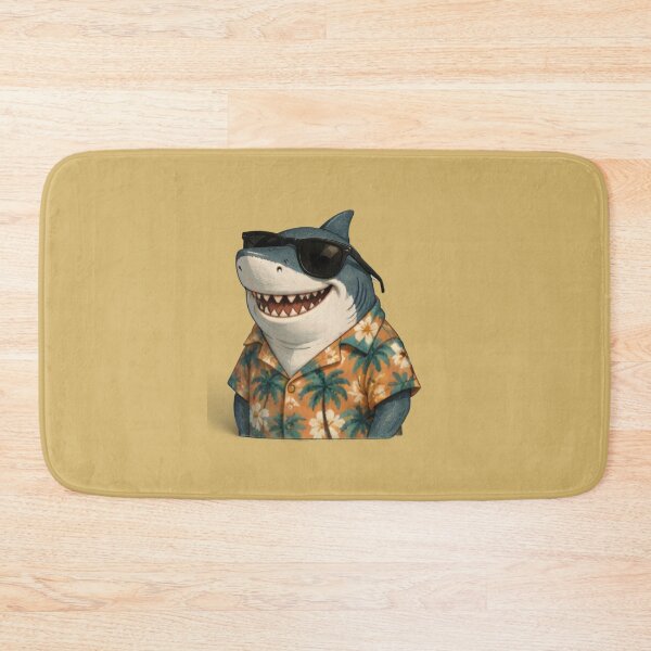 Item preview,  ​"Retro Tropical Shark Illustration - Vintage Summer Aesthetic" designed and sold by Theshop611.