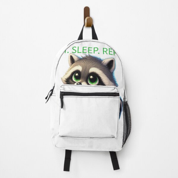 Item preview, Cute Raccoon Programmer Eating Sleeping designed and sold by EmilMarkt.