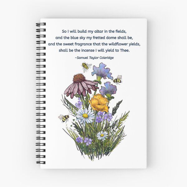 Item preview, Wildflowers Art with Verse By Samuel Taylor Coleridge designed and sold by JoyfulWhimsy.