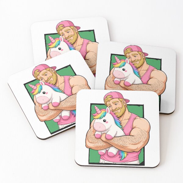 Item preview, Pink Daddy & Rainbow Unicorn I Gay Bear & Unicorn Design designed and sold by BrokenLabel.