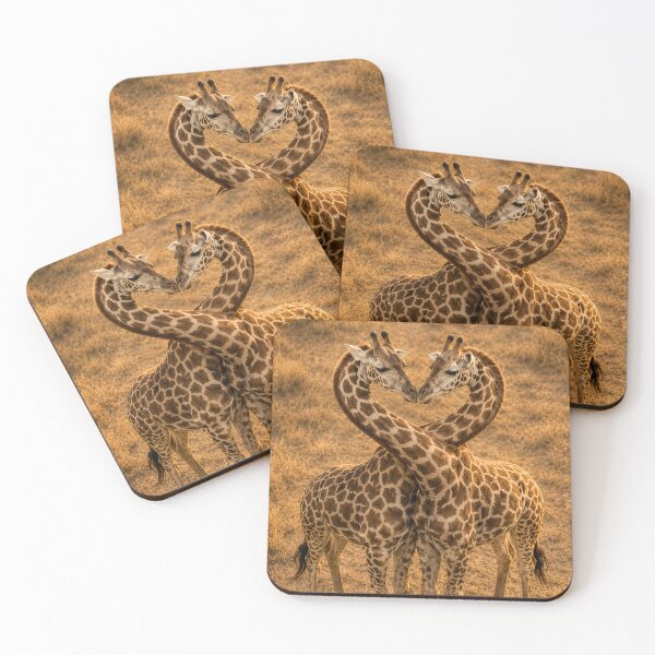 Item preview, Giraffes in love form a heart with their necks. designed and sold by Fotografin1981.