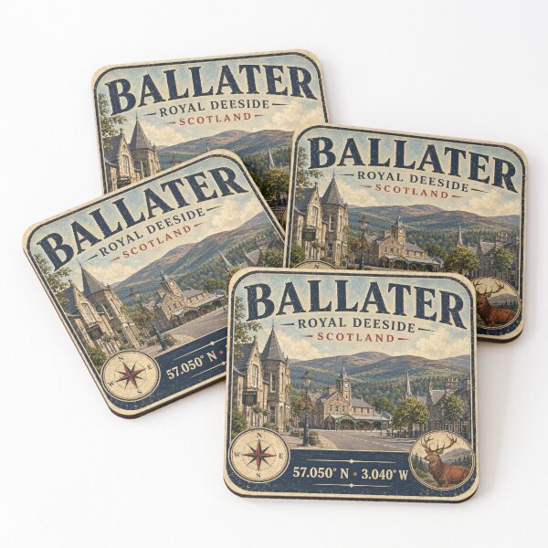 Item preview, Ballater Royal Deeside Vintage Travel Sticker designed and sold by naturalsurvival.