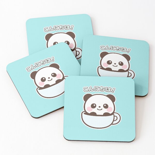 Item preview, Kawaii Panda in a Coffee Cup – こんにちは (Konnichiwa) | Cute Japanese Panda Sticker designed and sold by SiseonStudio.
