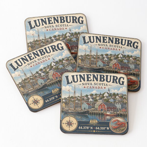 Item preview, Lunenburg Nova Scotia Vintage Travel Sticker designed and sold by naturalsurvival.