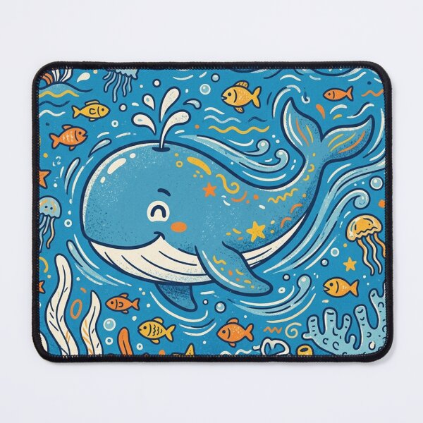 Item preview, Happy Blue Whale Under the Sea designed and sold by BHP Studio.