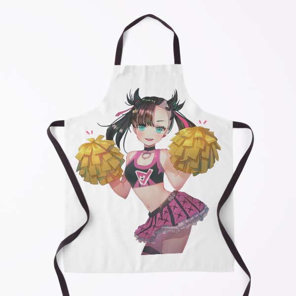 Item preview, Energetic anime cheerleader smiling brightly while holding colorful pom-poms designed and sold by Nico-Will.