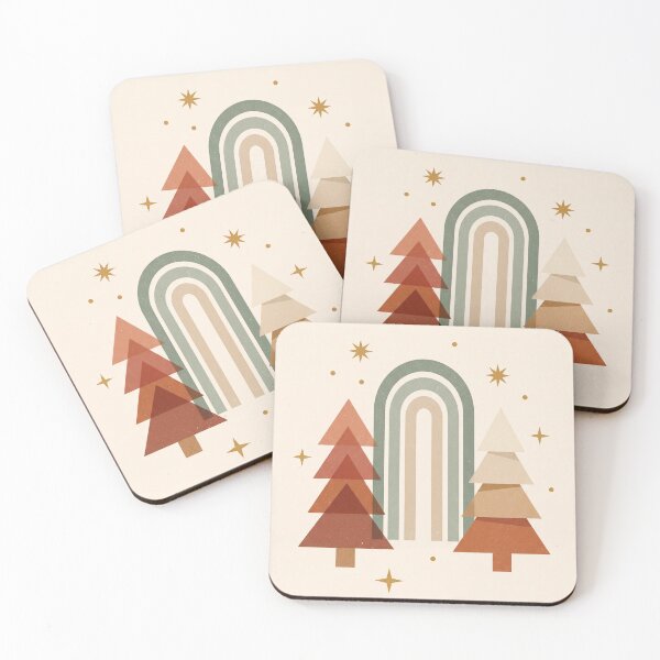 Item preview, Boho Christmas Trees Terracotta Sage Neutral Minimalist designed and sold by Slow Horizon.