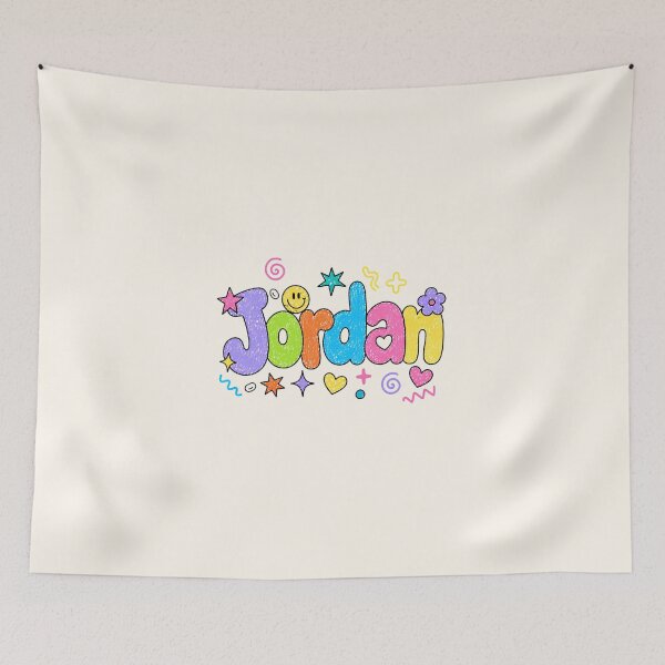 Item preview, Jordan Colorful Crayon Name | Cute Smiley Doodle Personalized Design designed and sold by looplandger.