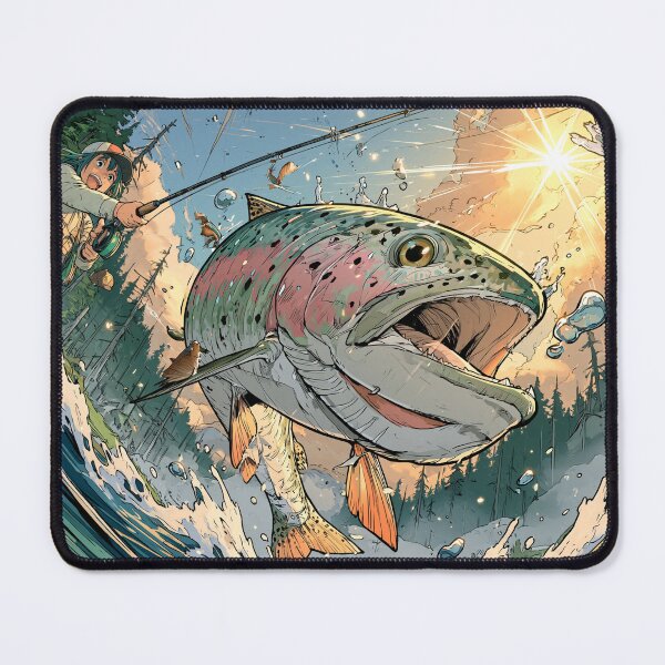 Item preview, Epic Rainbow Trout Catch – Anime Fishing Adventure designed and sold by UhuCriei .