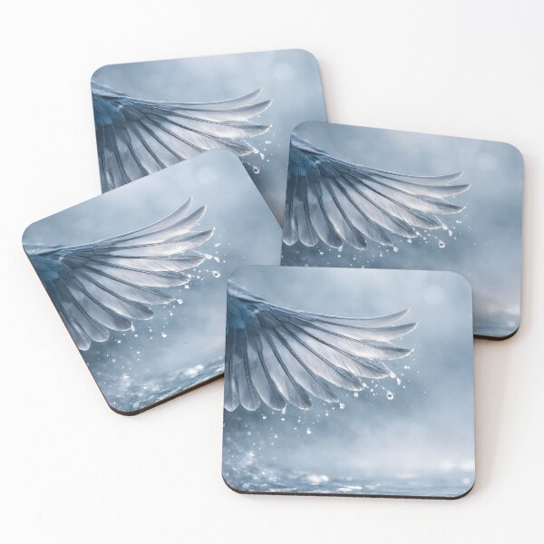 Item preview, Dynamic bird wing with water splashes in blue designed and sold by Fotografin1981.