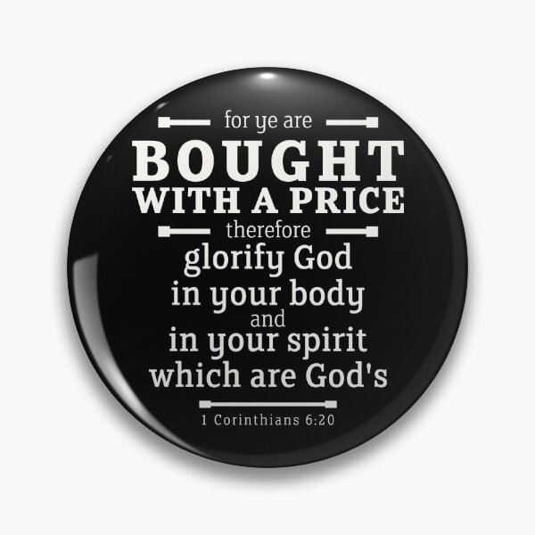 Item preview, Bought With A Price; Bible Verse Text Art; King James Bible Christian Design designed and sold by Angela Dow.
