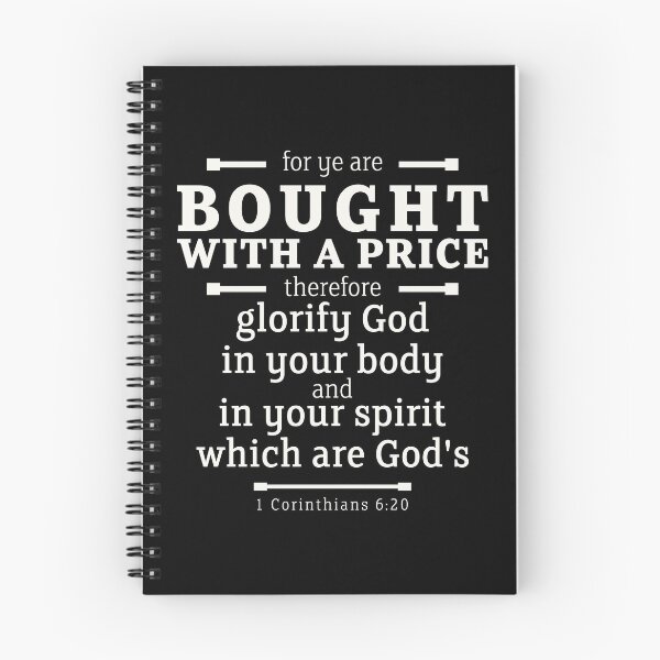 Item preview, Bought With A Price; Bible Verse Text Art; King James Bible Christian Design designed and sold by Angela Dow.