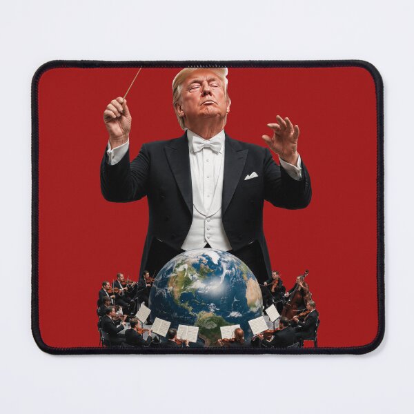 Item preview, A drawing of Donald Trump as a conductor, the warmongering master of the world! designed and sold by Alan-David.