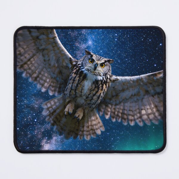Item preview, Majestic owl in flight under the Northern Lights designed and sold by Fotografin1981.