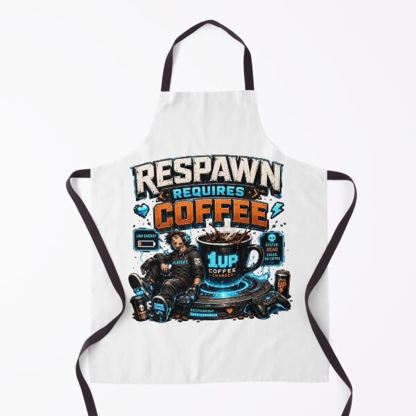 Item preview, Respawn Requires Coffee Funny Gamer Design designed and sold by pradeepvisuals.