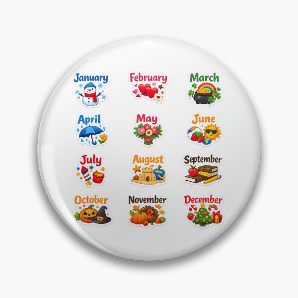 Item preview, 12 Months of the Year Seasonal Sticker Set – Whimsical Seasonal Month Calendar Set  designed and sold by sadedream.
