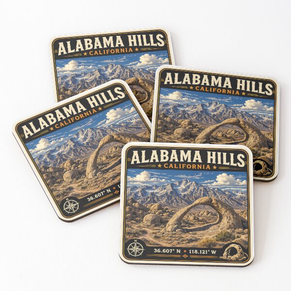 Item preview, Alabama Hills, California | Vintage Travel Sticker | USA Adventure Collection designed and sold by naturalsurvival.