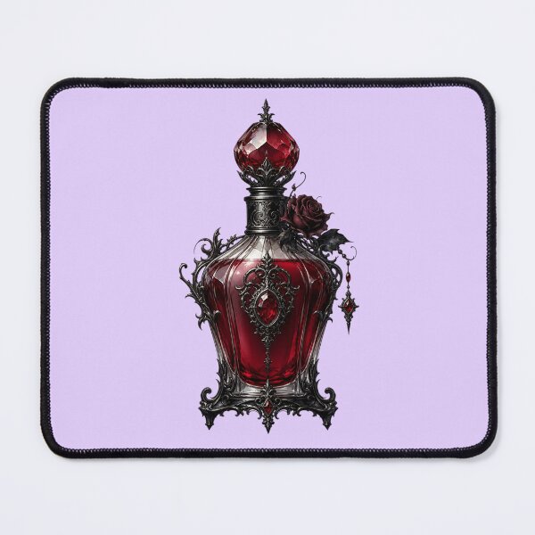 Item preview, Gothic Red Perfume Bottle with Black Rose designed and sold by SweetLilith.
