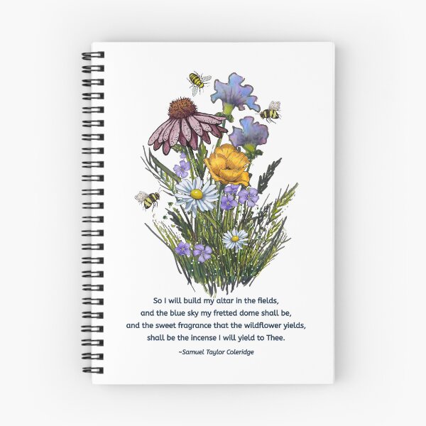Item preview, Wildflowers Art with Verse By Samuel Taylor Coleridge No. 2 designed and sold by JoyfulWhimsy.