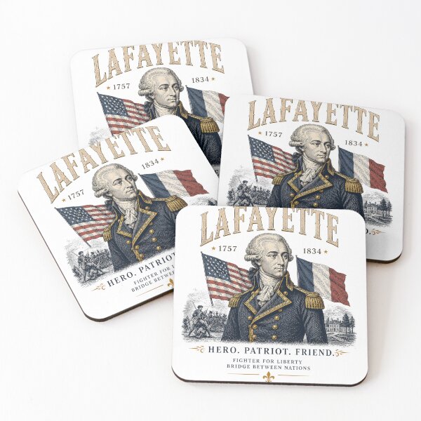 Item preview, Lafayette — Hero, Patriot, Friend | Franco-American Liberty Design designed and sold by Past in Threads.