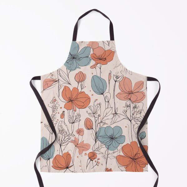 Item preview, Coral Blooms Line Art Flowers Spring Botanical designed and sold by Slow Horizon.