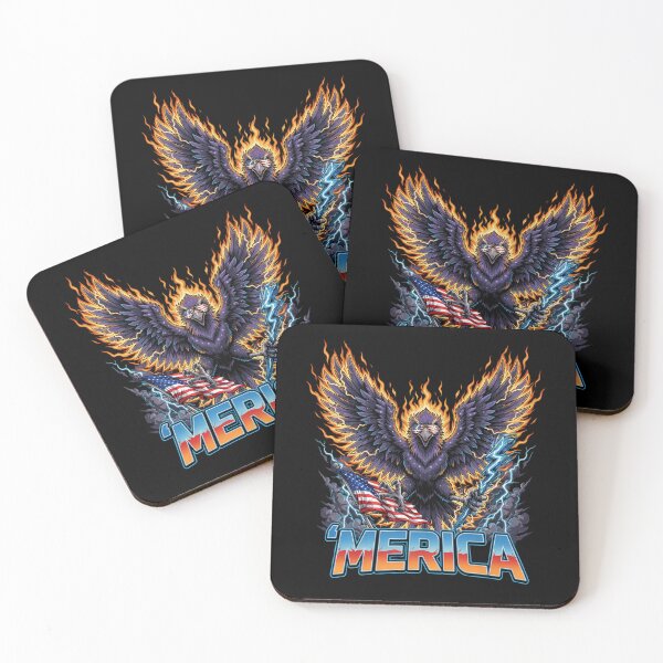 Item preview, 'Merica Thunder Eagle Lightning Storm Flag Design v2 designed and sold by DarylWelsh2024.