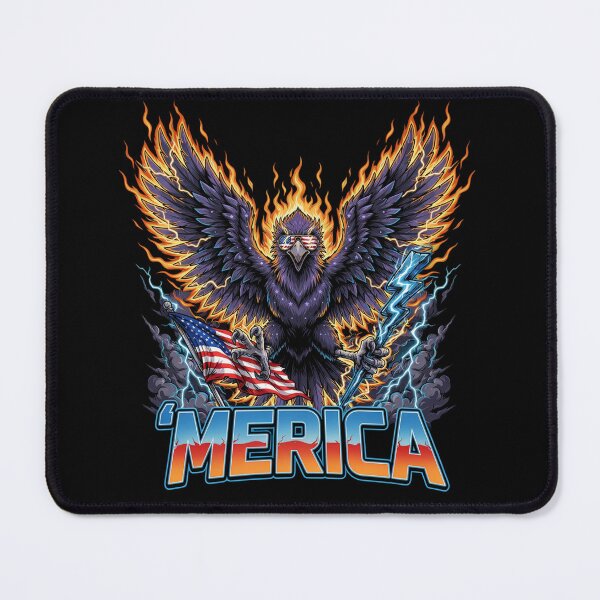 Item preview, 'Merica Thunder Eagle Lightning Storm Flag Design v2 designed and sold by DarylWelsh2024.