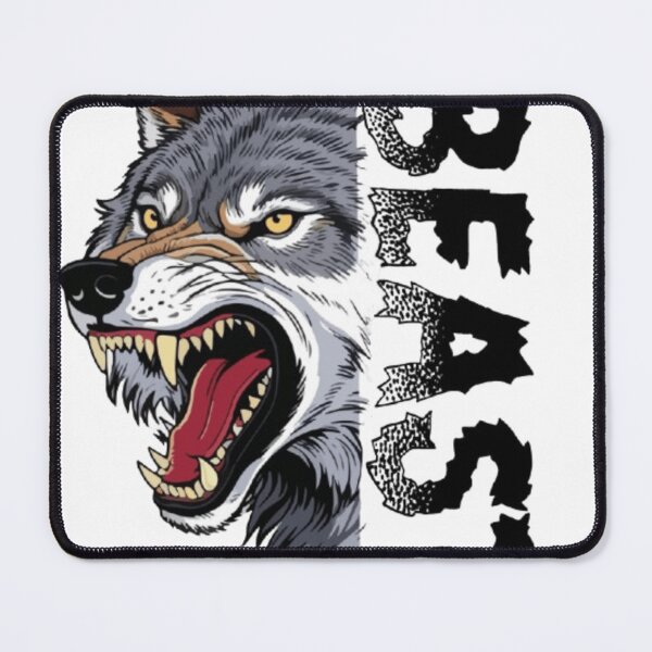 Item preview, Angry Wild Wolf Beast Graphic Illustration designed and sold by ArhaanFashions.