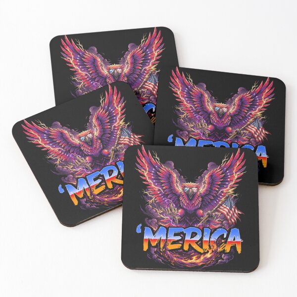 Item preview, 'Merica Thunder Eagle Lightning Storm Flag Design v3 designed and sold by DarylWelsh2024.