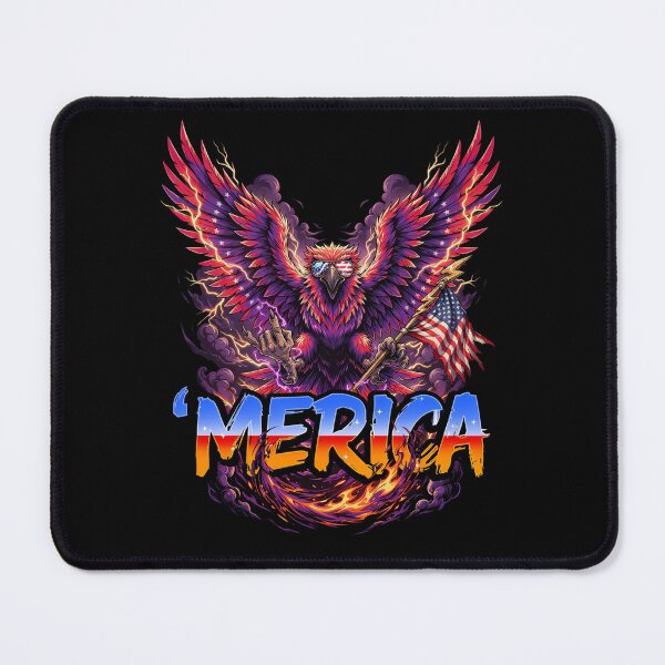 Item preview, 'Merica Thunder Eagle Lightning Storm Flag Design v3 designed and sold by DarylWelsh2024.