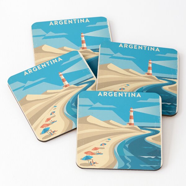 Item preview, Necochea Buenos Aires Argentina Vintage Travel Poster designed and sold by TravelersGems.