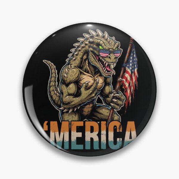 Item preview, 'Merica Kaiju Monster Patriotic Flag Design v2 designed and sold by DarylWelsh2024.