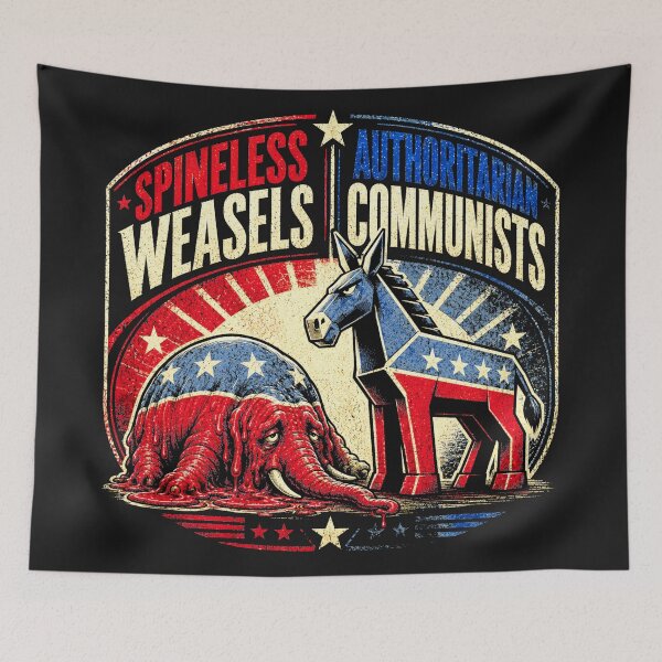 Item preview, Choose Your Circus: Spineless Weasels vs. Authoritarian Communists designed and sold by Sanctum Icons.