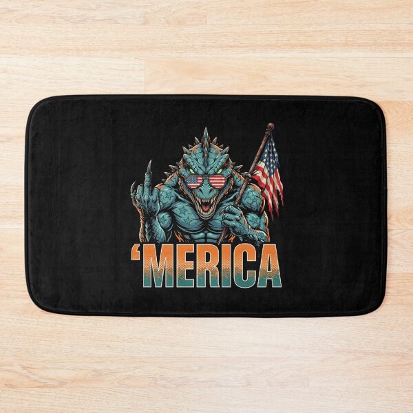 Item preview, 'Merica Kaiju Monster Patriotic Flag Design v3 designed and sold by DarylWelsh2024.