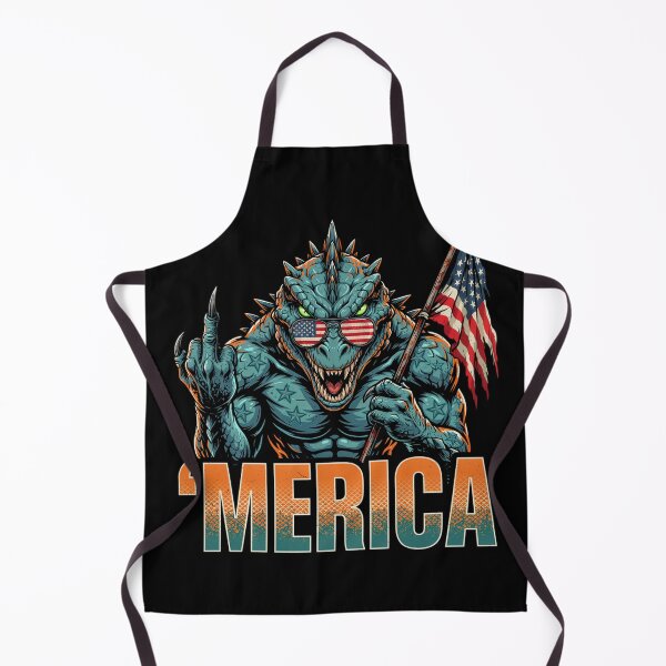 Item preview, 'Merica Kaiju Monster Patriotic Flag Design v3 designed and sold by DarylWelsh2024.