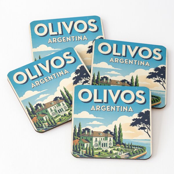 Item preview, Olivos Buenos Aires Argentina Vintage Travel Poster designed and sold by TravelersGems.