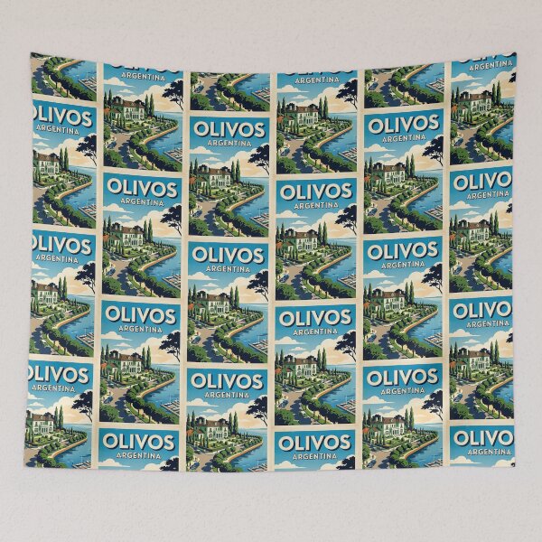 Item preview, Olivos Buenos Aires Argentina Vintage Travel Poster designed and sold by TravelersGems.