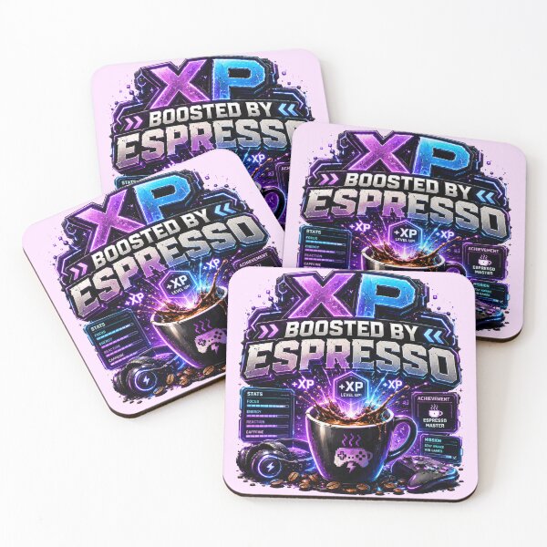 Item preview, XP Boosted By Espresso Gaming Coffee designed and sold by pradeepvisuals.